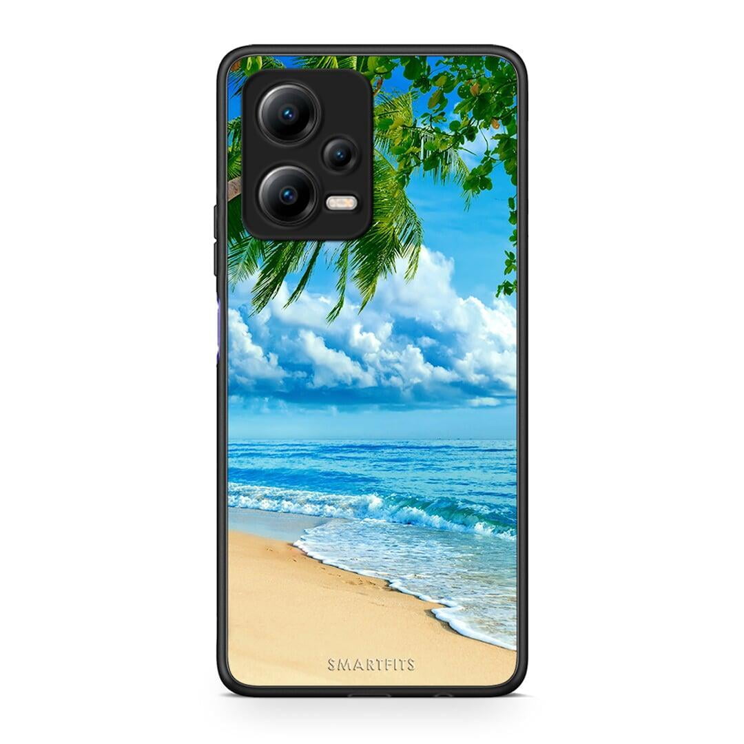 Θήκη Xiaomi Poco X5 5G Dual Beautiful Beach από τη Smartfits με σχέδιο στο πίσω μέρος και μαύρο περίβλημα | Xiaomi Poco X5 5G Dual Beautiful Beach Case with Colorful Back and Black Bezels