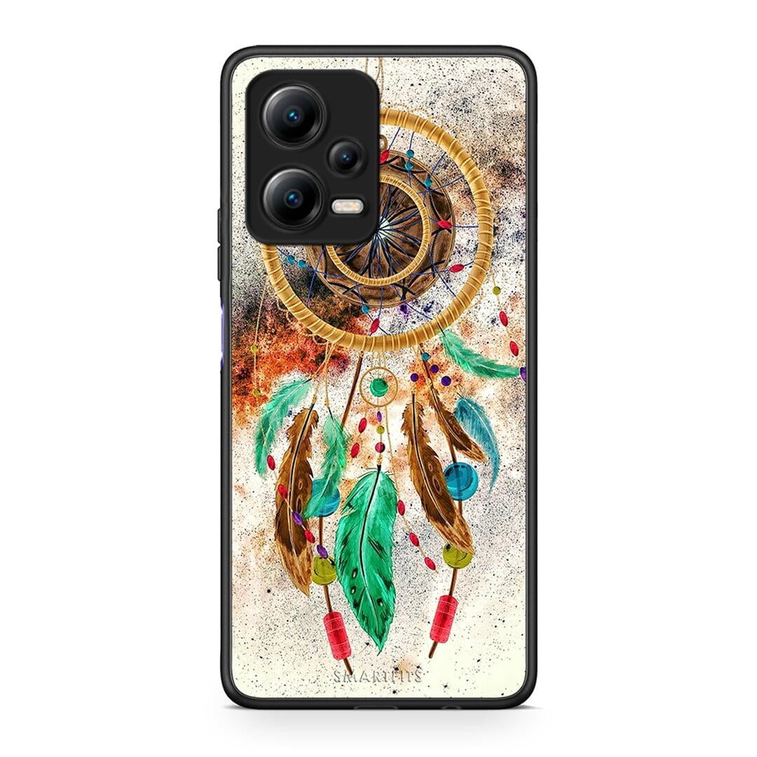 Θήκη Xiaomi Poco X5 5G Dual Boho DreamCatcher από τη Smartfits με σχέδιο στο πίσω μέρος και μαύρο περίβλημα | Xiaomi Poco X5 5G Dual Boho DreamCatcher Case with Colorful Back and Black Bezels