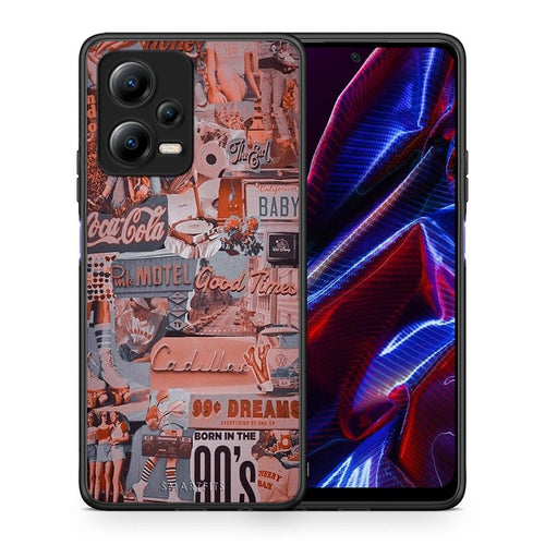 Θήκη Xiaomi Poco X5 5G Dual Born In 90s από τη Smartfits με σχέδιο στο πίσω μέρος και μαύρο περίβλημα | Xiaomi Poco X5 5G Dual Born In 90s Case with Colorful Back and Black Bezels