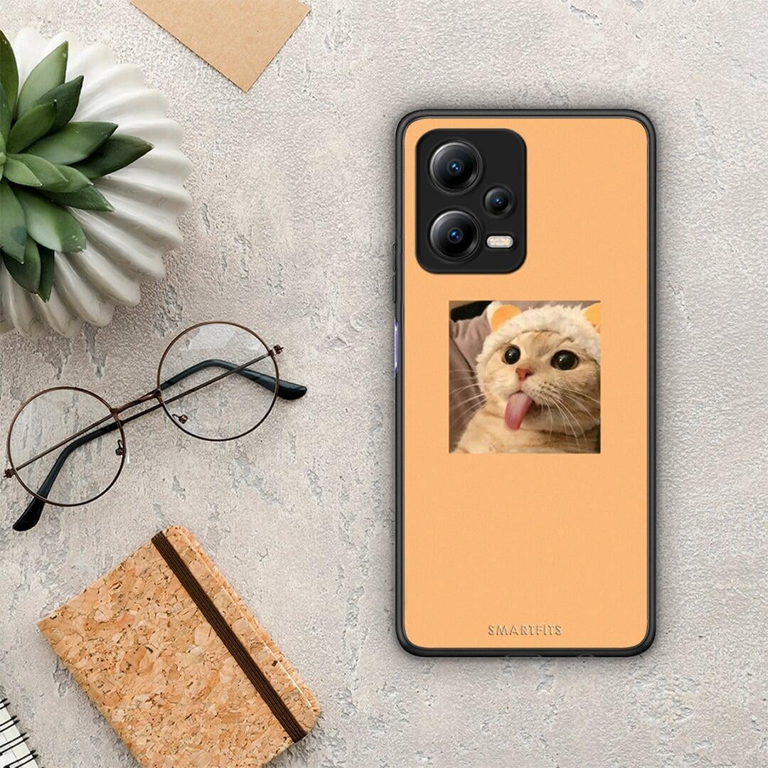 Θήκη Xiaomi Poco X5 5G Dual Cat Tongue από τη Smartfits με σχέδιο στο πίσω μέρος και μαύρο περίβλημα | Xiaomi Poco X5 5G Dual Cat Tongue Case with Colorful Back and Black Bezels