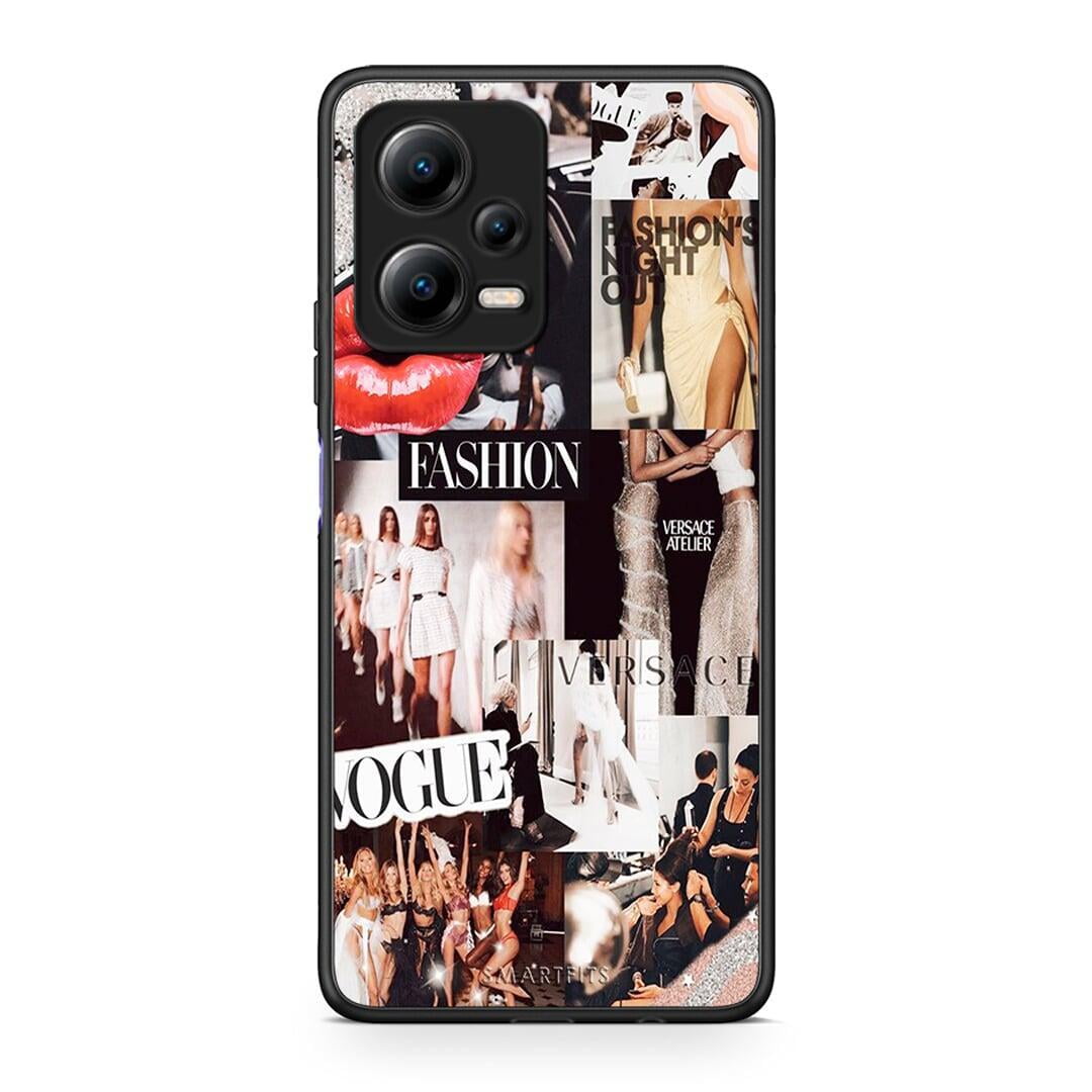 Θήκη Xiaomi Poco X5 5G Dual Collage Fashion από τη Smartfits με σχέδιο στο πίσω μέρος και μαύρο περίβλημα | Xiaomi Poco X5 5G Dual Collage Fashion Case with Colorful Back and Black Bezels