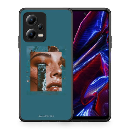 Θήκη Xiaomi Poco X5 5G Dual Cry An Ocean από τη Smartfits με σχέδιο στο πίσω μέρος και μαύρο περίβλημα | Xiaomi Poco X5 5G Dual Cry An Ocean Case with Colorful Back and Black Bezels