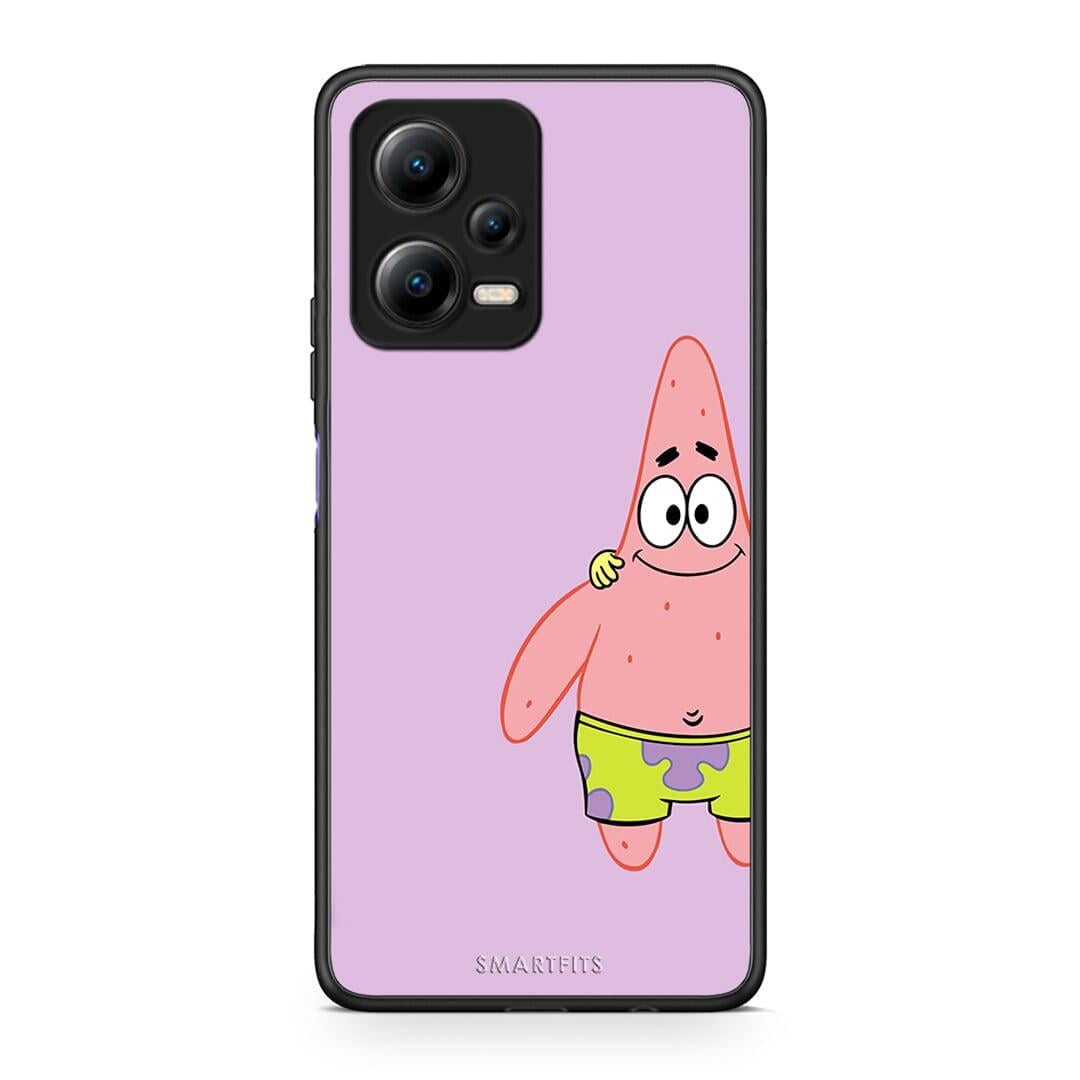Θήκη Xiaomi Poco X5 5G Dual Friends Patrick από τη Smartfits με σχέδιο στο πίσω μέρος και μαύρο περίβλημα | Xiaomi Poco X5 5G Dual Friends Patrick Case with Colorful Back and Black Bezels