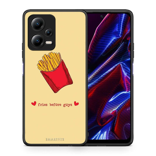 Θήκη Xiaomi Poco X5 5G Dual Fries Before Guys από τη Smartfits με σχέδιο στο πίσω μέρος και μαύρο περίβλημα | Xiaomi Poco X5 5G Dual Fries Before Guys Case with Colorful Back and Black Bezels