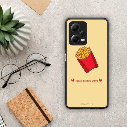 Θήκη Xiaomi Poco X5 5G Dual Fries Before Guys από τη Smartfits με σχέδιο στο πίσω μέρος και μαύρο περίβλημα | Xiaomi Poco X5 5G Dual Fries Before Guys Case with Colorful Back and Black Bezels