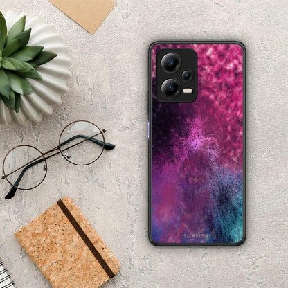 Θήκη Xiaomi Poco X5 5G Dual Galactic Aurora από τη Smartfits με σχέδιο στο πίσω μέρος και μαύρο περίβλημα | Xiaomi Poco X5 5G Dual Galactic Aurora Case with Colorful Back and Black Bezels