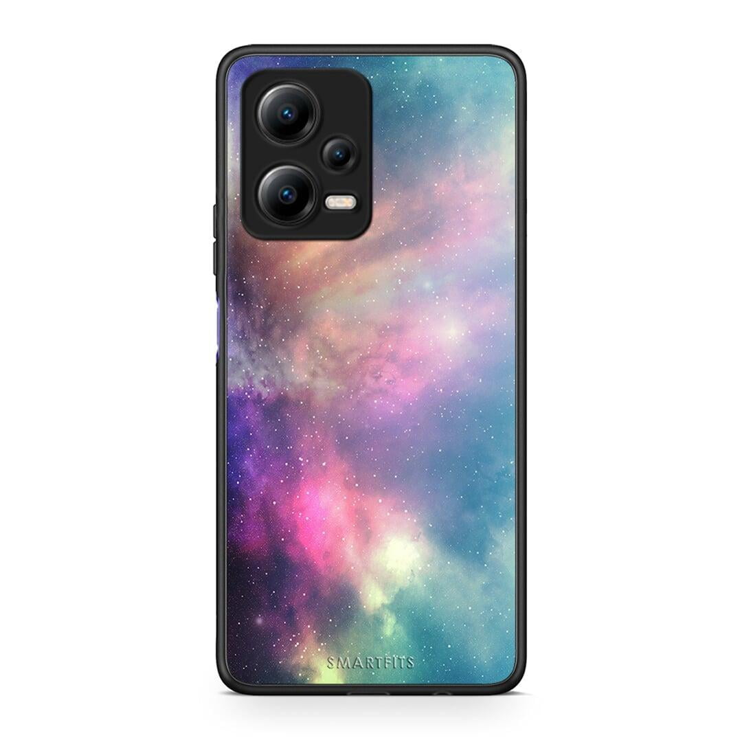 Θήκη Xiaomi Poco X5 5G Dual Galactic Rainbow από τη Smartfits με σχέδιο στο πίσω μέρος και μαύρο περίβλημα | Xiaomi Poco X5 5G Dual Galactic Rainbow Case with Colorful Back and Black Bezels