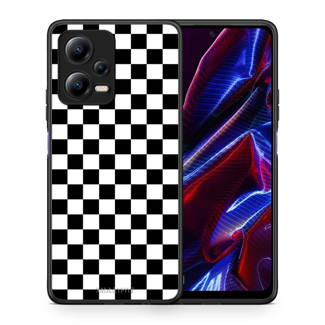 Θήκη Xiaomi Poco X5 5G Dual Geometric Squares από τη Smartfits με σχέδιο στο πίσω μέρος και μαύρο περίβλημα | Xiaomi Poco X5 5G Dual Geometric Squares Case with Colorful Back and Black Bezels
