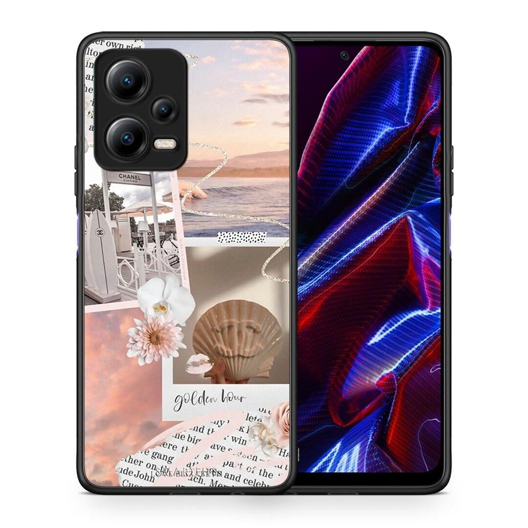 Θήκη Xiaomi Poco X5 5G Dual Golden Hour από τη Smartfits με σχέδιο στο πίσω μέρος και μαύρο περίβλημα | Xiaomi Poco X5 5G Dual Golden Hour Case with Colorful Back and Black Bezels