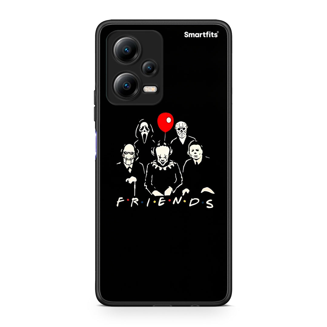 Θήκη Xiaomi Poco X5 5G Dual Halloween Friends από τη Smartfits με σχέδιο στο πίσω μέρος και μαύρο περίβλημα | Xiaomi Poco X5 5G Dual Halloween Friends Case with Colorful Back and Black Bezels