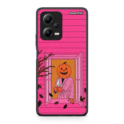 Θήκη Xiaomi Poco X5 5G Dual Halloween Pumpkin Lady από τη Smartfits με σχέδιο στο πίσω μέρος και μαύρο περίβλημα | Xiaomi Poco X5 5G Dual Halloween Pumpkin Lady Case with Colorful Back and Black Bezels