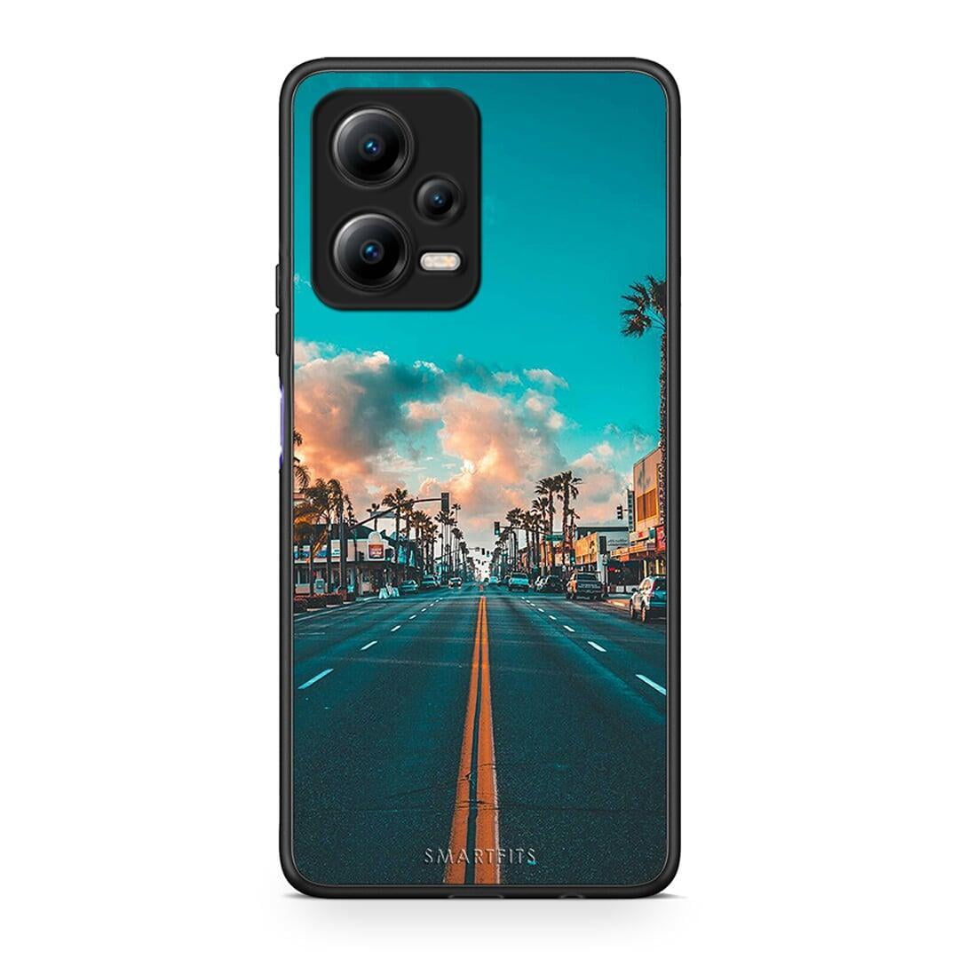 Θήκη Xiaomi Poco X5 5G Dual Landscape City από τη Smartfits με σχέδιο στο πίσω μέρος και μαύρο περίβλημα | Xiaomi Poco X5 5G Dual Landscape City Case with Colorful Back and Black Bezels