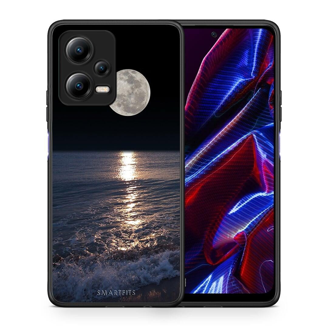 Θήκη Xiaomi Poco X5 5G Dual Landscape Moon από τη Smartfits με σχέδιο στο πίσω μέρος και μαύρο περίβλημα | Xiaomi Poco X5 5G Dual Landscape Moon Case with Colorful Back and Black Bezels