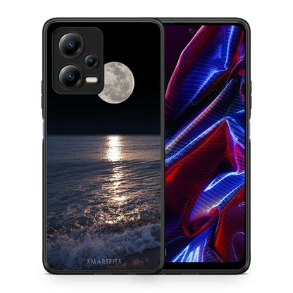 Θήκη Xiaomi Poco X5 5G Dual Landscape Moon από τη Smartfits με σχέδιο στο πίσω μέρος και μαύρο περίβλημα | Xiaomi Poco X5 5G Dual Landscape Moon Case with Colorful Back and Black Bezels