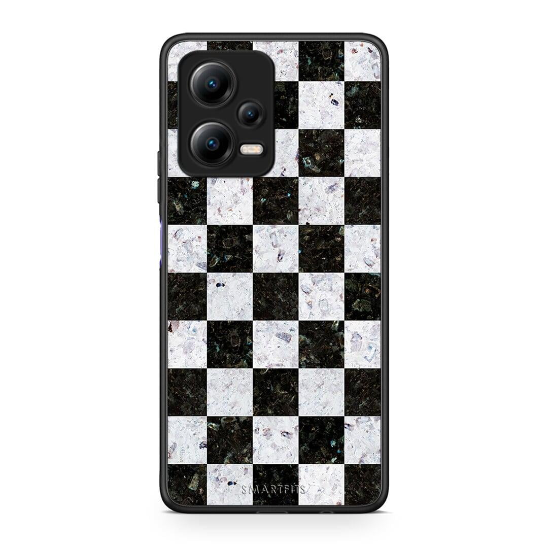 Θήκη Xiaomi Poco X5 5G Dual Marble Square Geometric από τη Smartfits με σχέδιο στο πίσω μέρος και μαύρο περίβλημα | Xiaomi Poco X5 5G Dual Marble Square Geometric Case with Colorful Back and Black Bezels