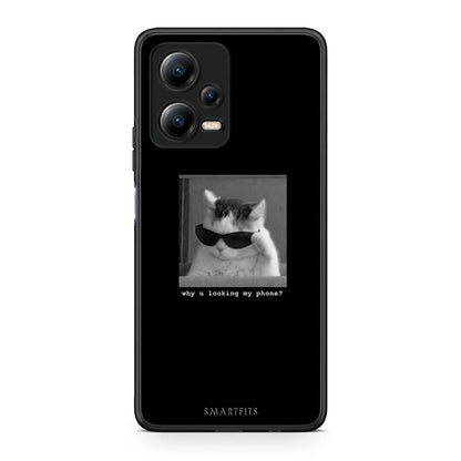 Θήκη Xiaomi Poco X5 5G Dual Meme Cat από τη Smartfits με σχέδιο στο πίσω μέρος και μαύρο περίβλημα | Xiaomi Poco X5 5G Dual Meme Cat Case with Colorful Back and Black Bezels