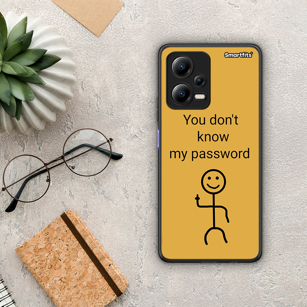 Θήκη Xiaomi Poco X5 5G Dual My Password από τη Smartfits με σχέδιο στο πίσω μέρος και μαύρο περίβλημα | Xiaomi Poco X5 5G Dual My Password Case with Colorful Back and Black Bezels