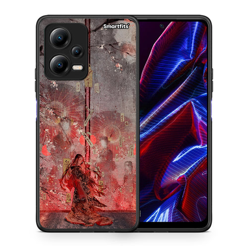 Θήκη Xiaomi Poco X5 5G Dual Nezuko Kamado από τη Smartfits με σχέδιο στο πίσω μέρος και μαύρο περίβλημα | Xiaomi Poco X5 5G Dual Nezuko Kamado Case with Colorful Back and Black Bezels