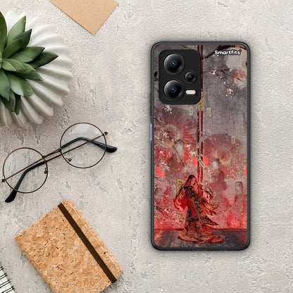 Θήκη Xiaomi Poco X5 5G Dual Nezuko Kamado από τη Smartfits με σχέδιο στο πίσω μέρος και μαύρο περίβλημα | Xiaomi Poco X5 5G Dual Nezuko Kamado Case with Colorful Back and Black Bezels