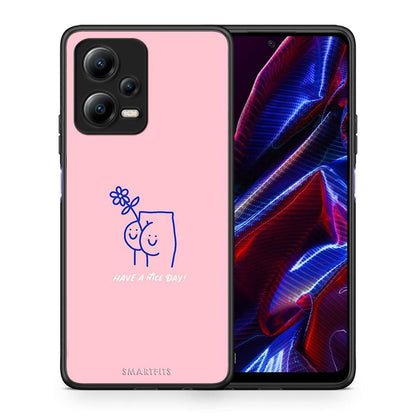 Θήκη Xiaomi Poco X5 5G Dual Nice Day από τη Smartfits με σχέδιο στο πίσω μέρος και μαύρο περίβλημα | Xiaomi Poco X5 5G Dual Nice Day Case with Colorful Back and Black Bezels