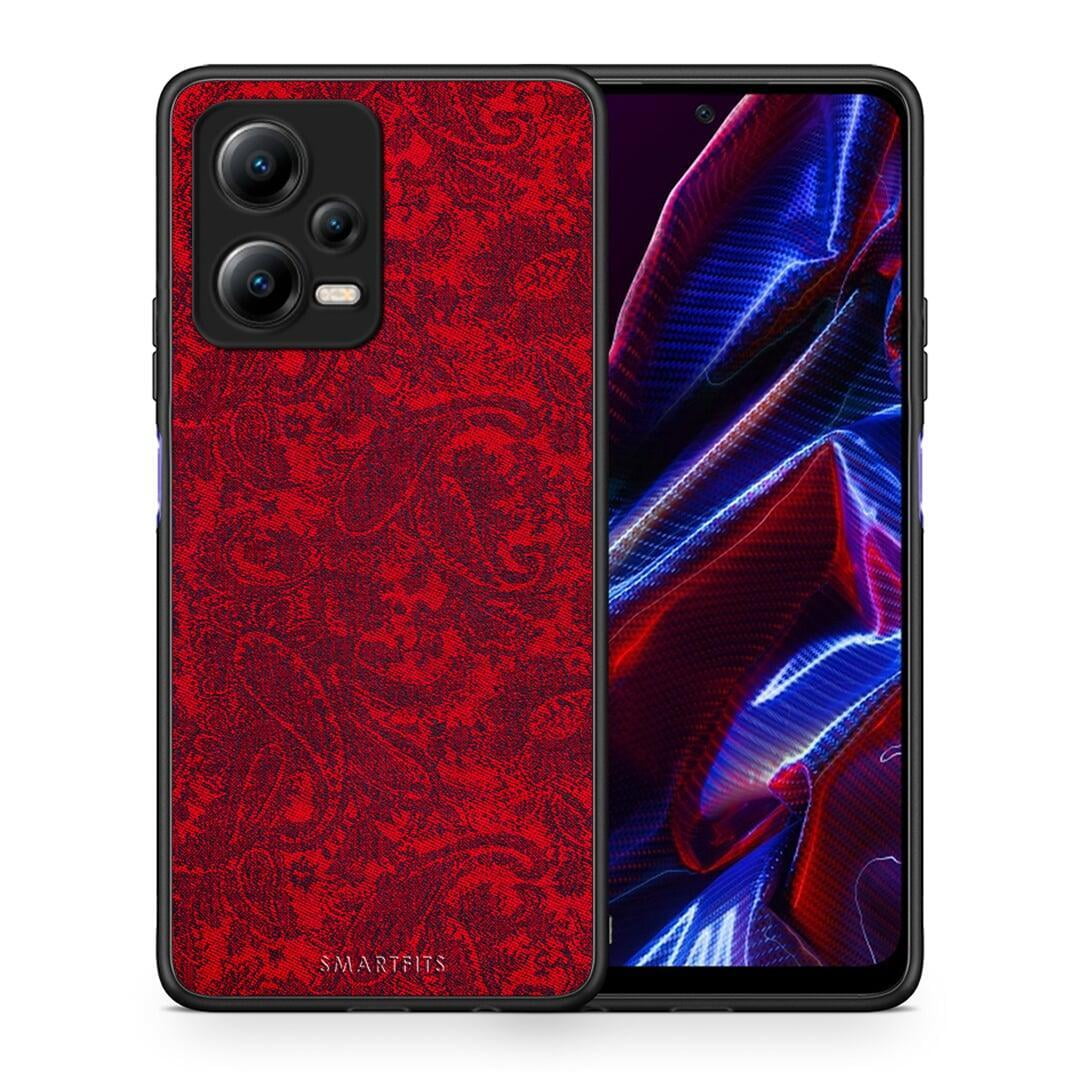 Θήκη Xiaomi Poco X5 5G Dual Paisley Cashmere από τη Smartfits με σχέδιο στο πίσω μέρος και μαύρο περίβλημα | Xiaomi Poco X5 5G Dual Paisley Cashmere Case with Colorful Back and Black Bezels