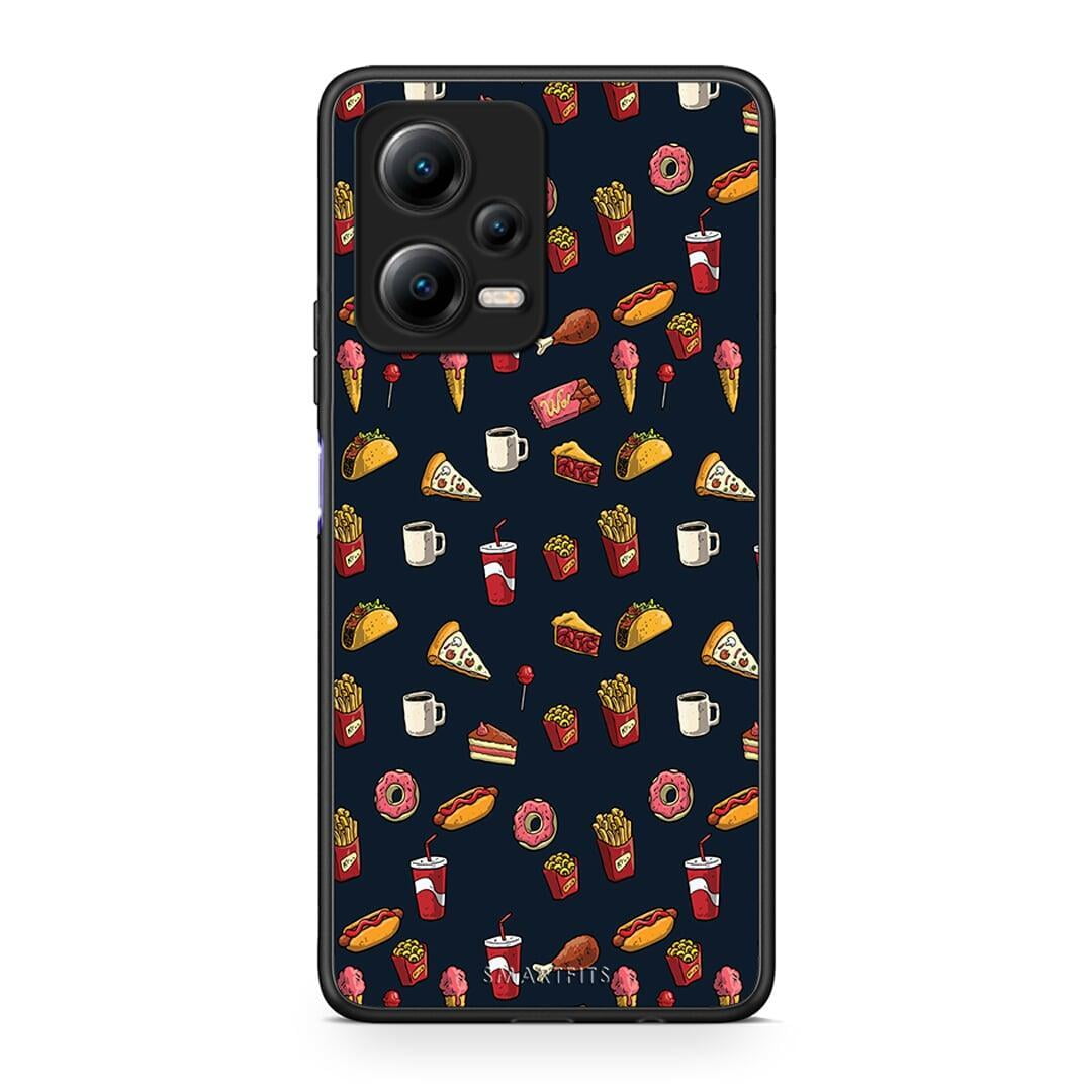 Θήκη Xiaomi Poco X5 5G Dual Random Hungry από τη Smartfits με σχέδιο στο πίσω μέρος και μαύρο περίβλημα | Xiaomi Poco X5 5G Dual Random Hungry Case with Colorful Back and Black Bezels