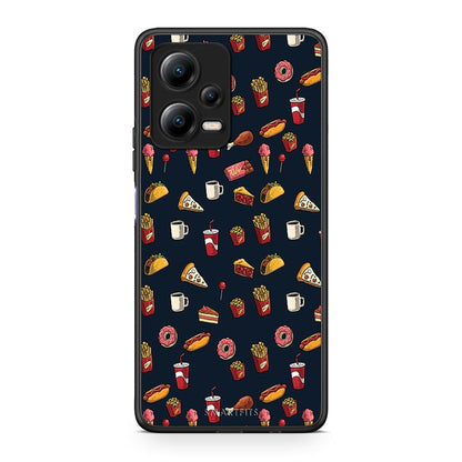 Θήκη Xiaomi Poco X5 5G Dual Random Hungry από τη Smartfits με σχέδιο στο πίσω μέρος και μαύρο περίβλημα | Xiaomi Poco X5 5G Dual Random Hungry Case with Colorful Back and Black Bezels