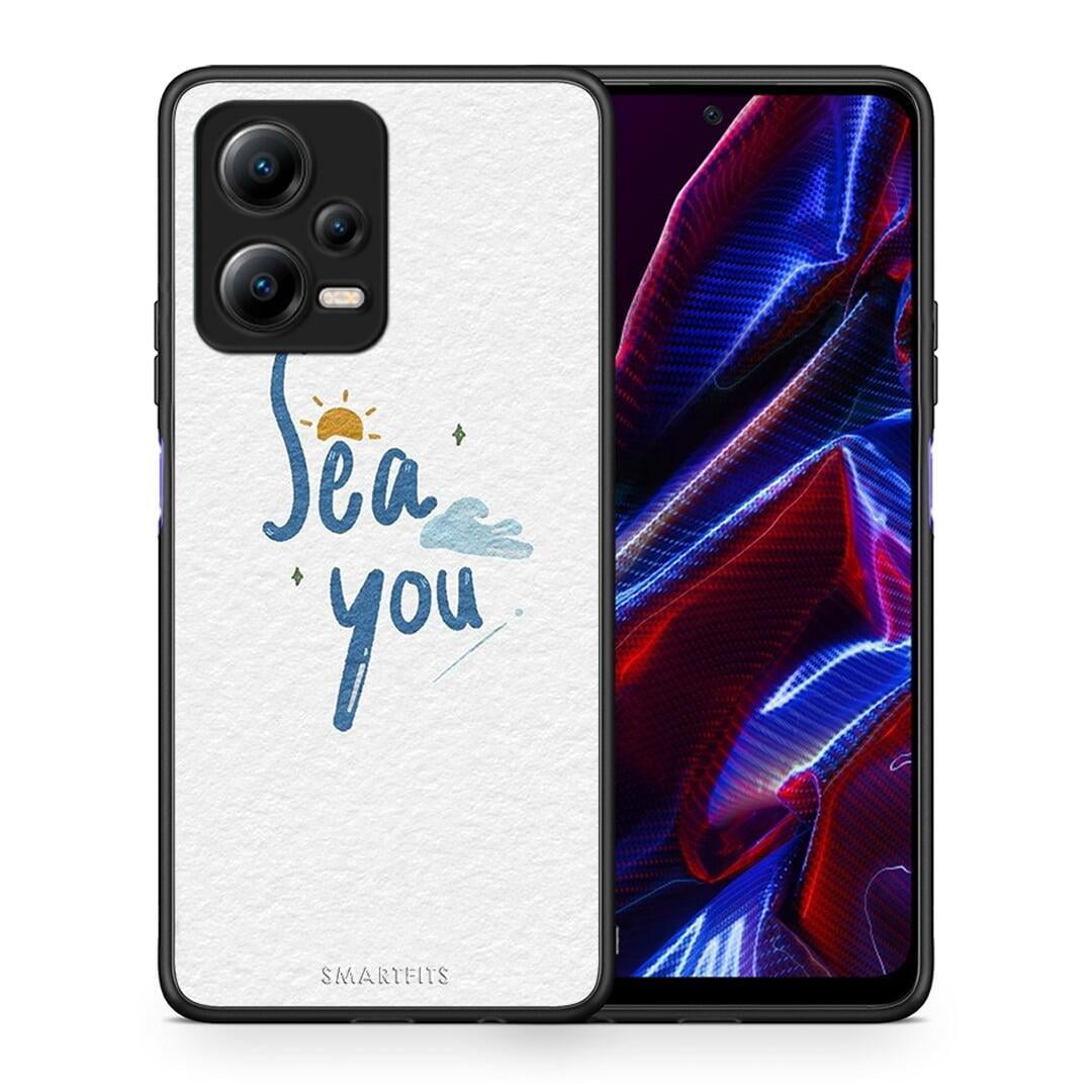 Θήκη Xiaomi Poco X5 5G Dual Sea You από τη Smartfits με σχέδιο στο πίσω μέρος και μαύρο περίβλημα | Xiaomi Poco X5 5G Dual Sea You Case with Colorful Back and Black Bezels