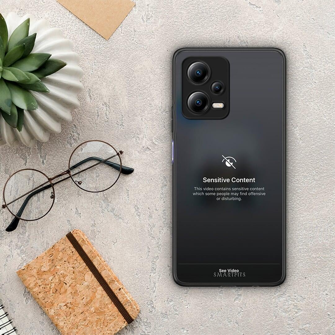 Θήκη Xiaomi Poco X5 5G Dual Sensitive Content από τη Smartfits με σχέδιο στο πίσω μέρος και μαύρο περίβλημα | Xiaomi Poco X5 5G Dual Sensitive Content Case with Colorful Back and Black Bezels