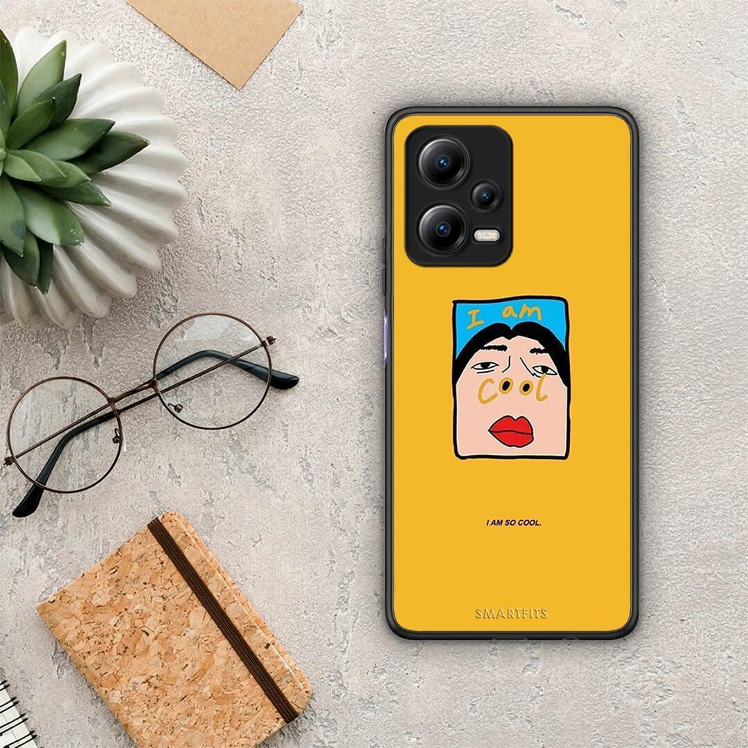 Θήκη Xiaomi Poco X5 5G Dual So Cool από τη Smartfits με σχέδιο στο πίσω μέρος και μαύρο περίβλημα | Xiaomi Poco X5 5G Dual So Cool Case with Colorful Back and Black Bezels