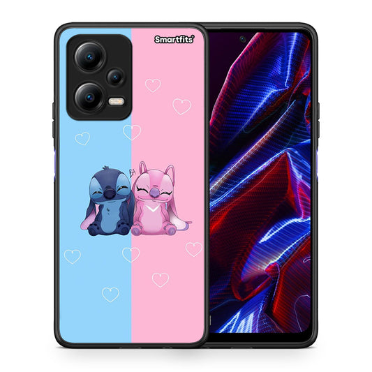 Θήκη Xiaomi Poco X5 5G Dual Stitch And Angel από τη Smartfits με σχέδιο στο πίσω μέρος και μαύρο περίβλημα | Xiaomi Poco X5 5G Dual Stitch And Angel Case with Colorful Back and Black Bezels