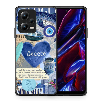 Θήκη Xiaomi Poco X5 5G Dual Summer In Greece από τη Smartfits με σχέδιο στο πίσω μέρος και μαύρο περίβλημα | Xiaomi Poco X5 5G Dual Summer In Greece Case with Colorful Back and Black Bezels