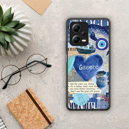 Θήκη Xiaomi Poco X5 5G Dual Summer In Greece από τη Smartfits με σχέδιο στο πίσω μέρος και μαύρο περίβλημα | Xiaomi Poco X5 5G Dual Summer In Greece Case with Colorful Back and Black Bezels