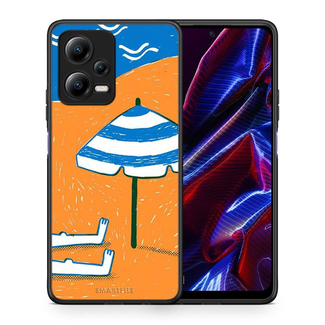Θήκη Xiaomi Poco X5 5G Dual Summering από τη Smartfits με σχέδιο στο πίσω μέρος και μαύρο περίβλημα | Xiaomi Poco X5 5G Dual Summering Case with Colorful Back and Black Bezels