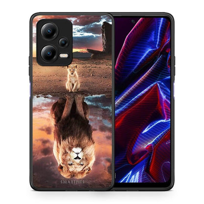 Θήκη Xiaomi Poco X5 5G Dual Sunset Dreams από τη Smartfits με σχέδιο στο πίσω μέρος και μαύρο περίβλημα | Xiaomi Poco X5 5G Dual Sunset Dreams Case with Colorful Back and Black Bezels