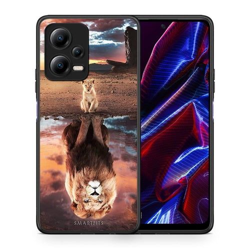Θήκη Xiaomi Poco X5 5G Dual Sunset Dreams από τη Smartfits με σχέδιο στο πίσω μέρος και μαύρο περίβλημα | Xiaomi Poco X5 5G Dual Sunset Dreams Case with Colorful Back and Black Bezels