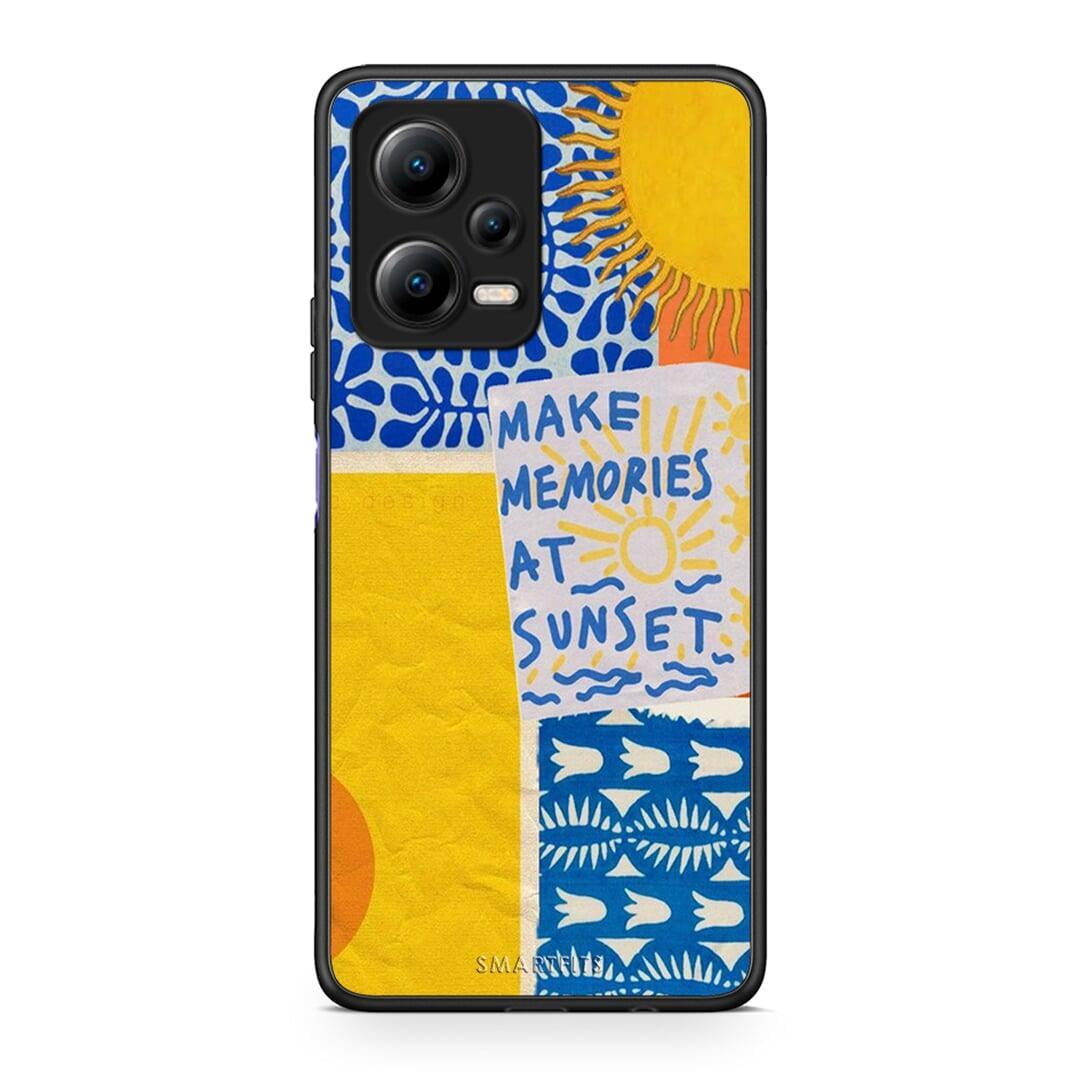Θήκη Xiaomi Poco X5 5G Dual Sunset Memories από τη Smartfits με σχέδιο στο πίσω μέρος και μαύρο περίβλημα | Xiaomi Poco X5 5G Dual Sunset Memories Case with Colorful Back and Black Bezels