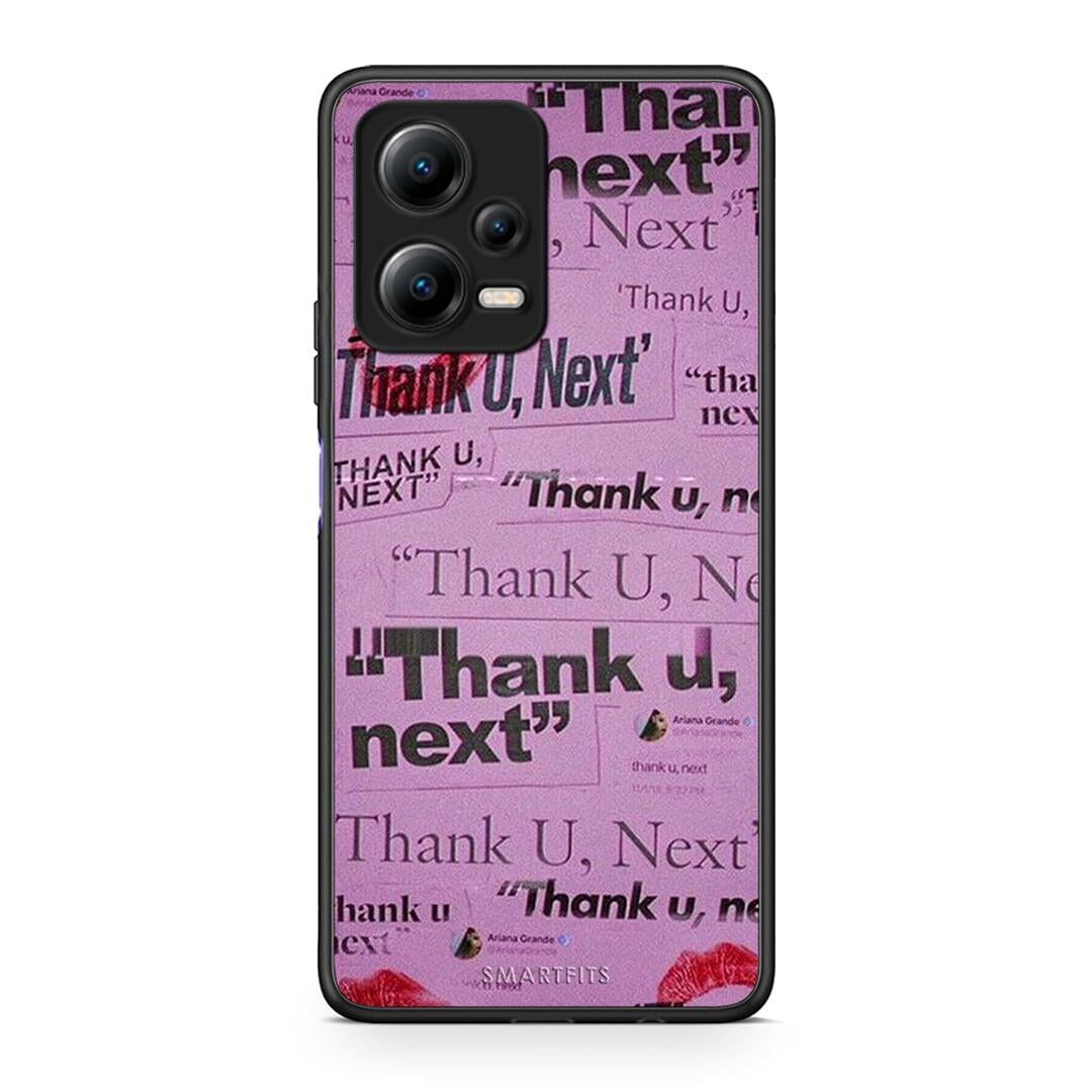 Θήκη Xiaomi Poco X5 5G Dual Thank You Next από τη Smartfits με σχέδιο στο πίσω μέρος και μαύρο περίβλημα | Xiaomi Poco X5 5G Dual Thank You Next Case with Colorful Back and Black Bezels