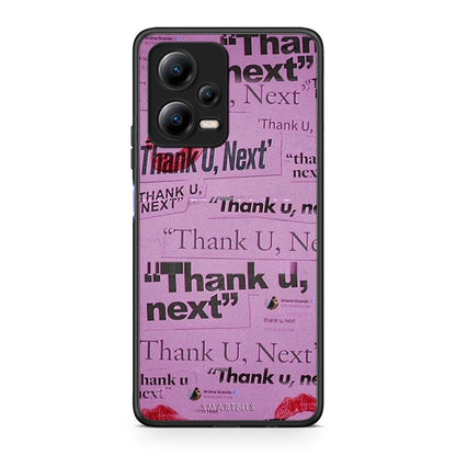 Θήκη Xiaomi Poco X5 5G Dual Thank You Next από τη Smartfits με σχέδιο στο πίσω μέρος και μαύρο περίβλημα | Xiaomi Poco X5 5G Dual Thank You Next Case with Colorful Back and Black Bezels
