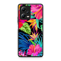 Thumbnail for Θήκη Xiaomi Poco X5 5G Dual / Redmi Note 12 5G Tropical Flowers από τη Smartfits με σχέδιο στο πίσω μέρος και μαύρο περίβλημα | Xiaomi Poco X5 5G Dual / Redmi Note 12 5G Tropical Flowers Case with Colorful Back and Black Bezels