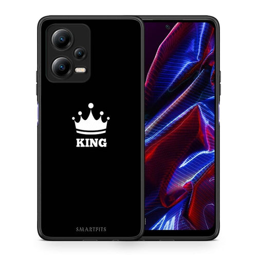 Θήκη Xiaomi Poco X5 5G Dual Valentine King από τη Smartfits με σχέδιο στο πίσω μέρος και μαύρο περίβλημα | Xiaomi Poco X5 5G Dual Valentine King Case with Colorful Back and Black Bezels