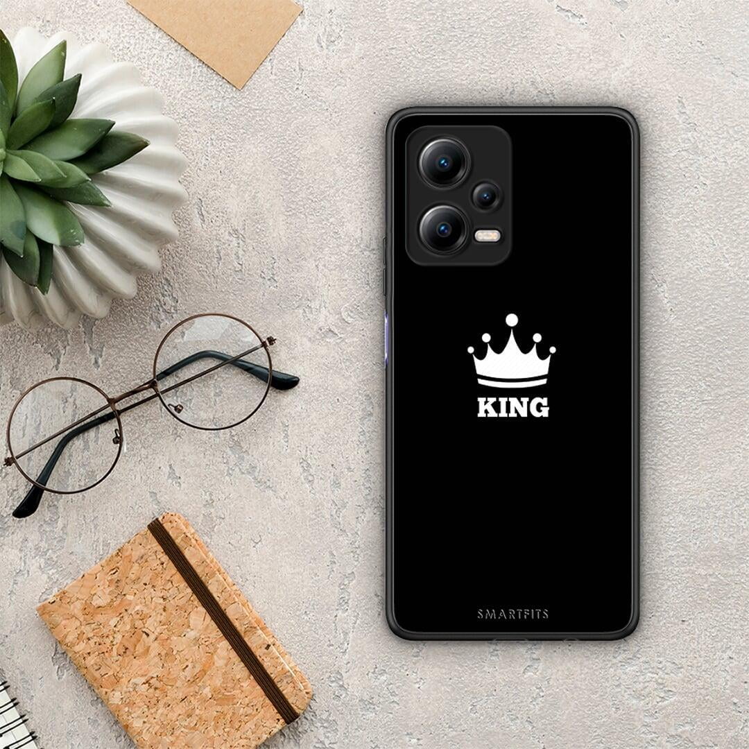 Θήκη Xiaomi Poco X5 5G Dual Valentine King από τη Smartfits με σχέδιο στο πίσω μέρος και μαύρο περίβλημα | Xiaomi Poco X5 5G Dual Valentine King Case with Colorful Back and Black Bezels