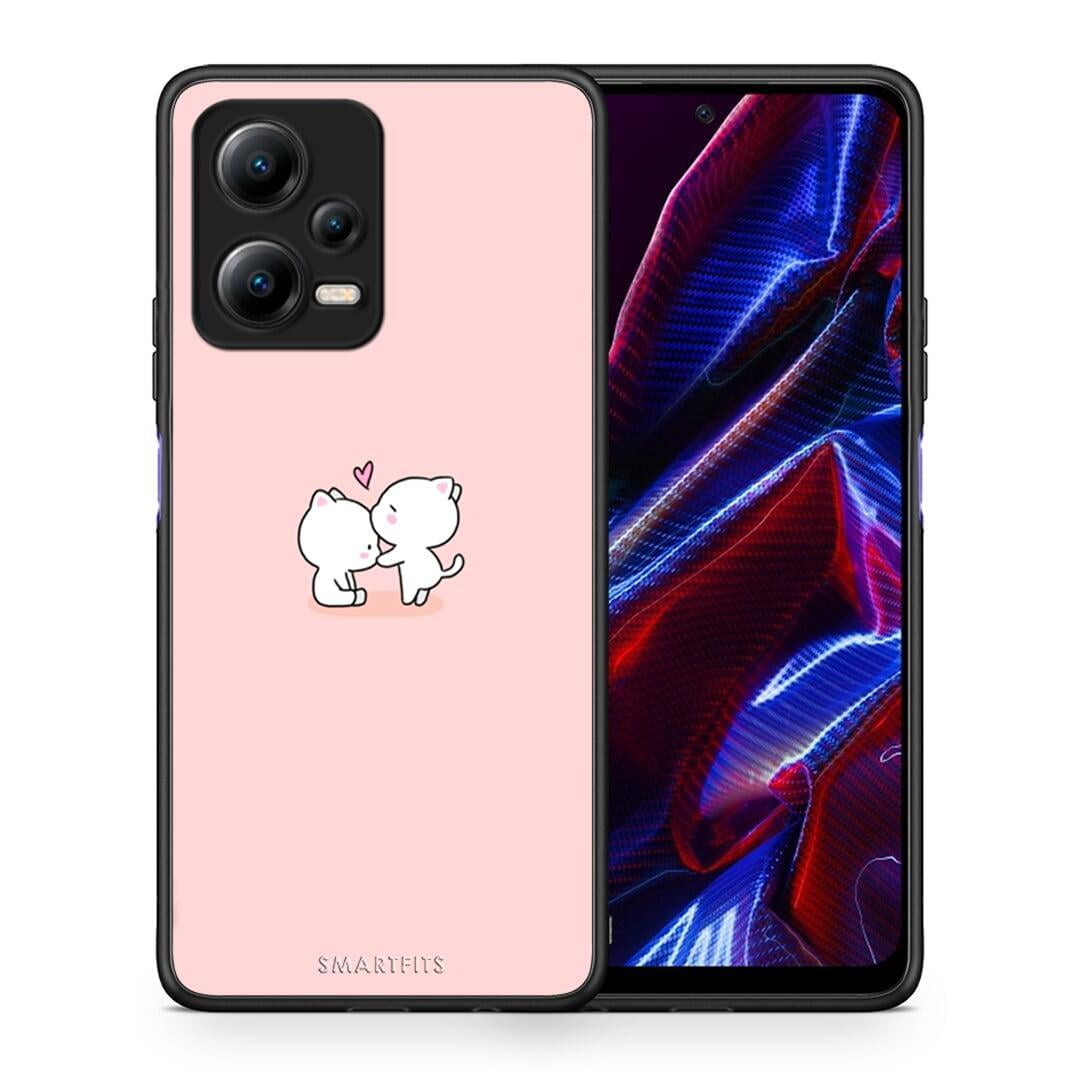 Θήκη Xiaomi Poco X5 5G Dual Valentine Love από τη Smartfits με σχέδιο στο πίσω μέρος και μαύρο περίβλημα | Xiaomi Poco X5 5G Dual Valentine Love Case with Colorful Back and Black Bezels