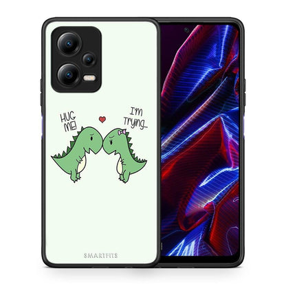 Θήκη Xiaomi Poco X5 5G Dual Valentine Rex από τη Smartfits με σχέδιο στο πίσω μέρος και μαύρο περίβλημα | Xiaomi Poco X5 5G Dual Valentine Rex Case with Colorful Back and Black Bezels