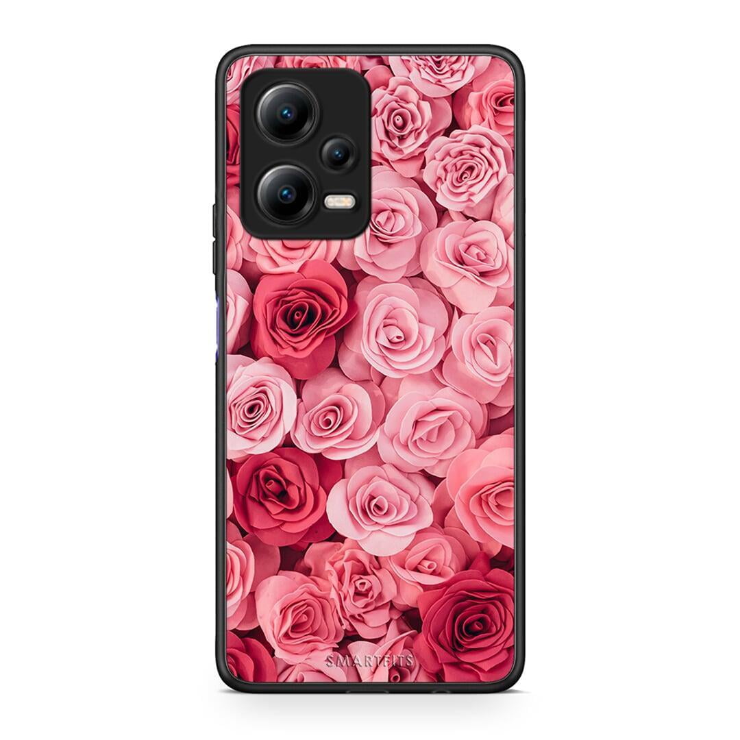 Θήκη Xiaomi Poco X5 5G Dual Valentine RoseGarden από τη Smartfits με σχέδιο στο πίσω μέρος και μαύρο περίβλημα | Xiaomi Poco X5 5G Dual Valentine RoseGarden Case with Colorful Back and Black Bezels