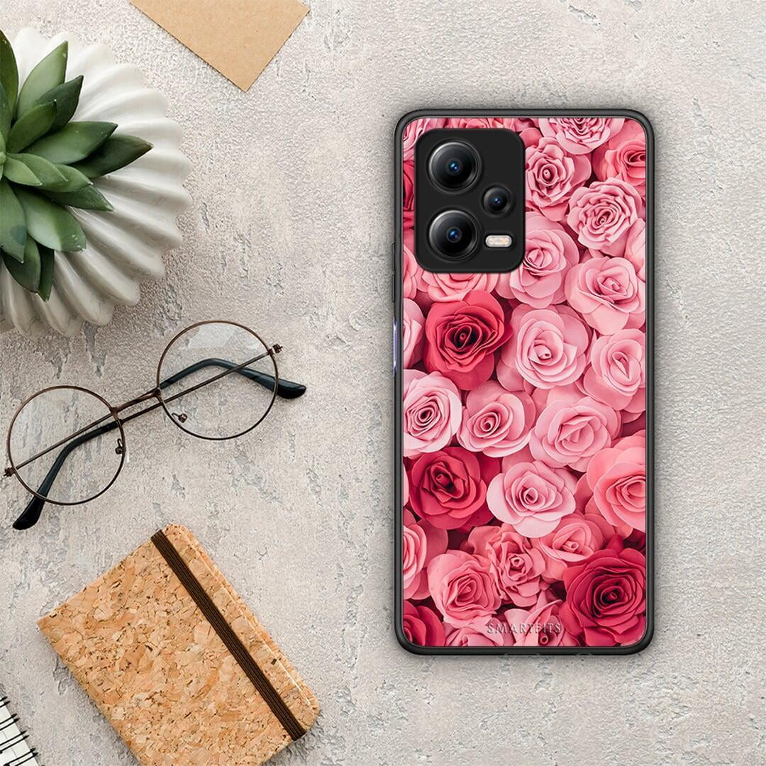 Θήκη Xiaomi Poco X5 5G Dual Valentine RoseGarden από τη Smartfits με σχέδιο στο πίσω μέρος και μαύρο περίβλημα | Xiaomi Poco X5 5G Dual Valentine RoseGarden Case with Colorful Back and Black Bezels
