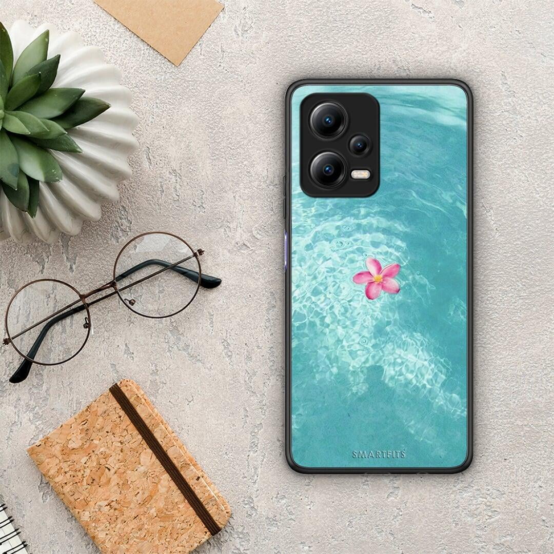 Θήκη Xiaomi Poco X5 5G Dual Water Flower από τη Smartfits με σχέδιο στο πίσω μέρος και μαύρο περίβλημα | Xiaomi Poco X5 5G Dual Water Flower Case with Colorful Back and Black Bezels