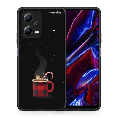 Θήκη Xiaomi Poco X5 5G Dual Xmas Bathing από τη Smartfits με σχέδιο στο πίσω μέρος και μαύρο περίβλημα | Xiaomi Poco X5 5G Dual Xmas Bathing Case with Colorful Back and Black Bezels