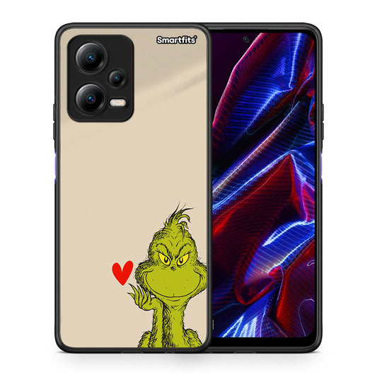 Θήκη Xiaomi Poco X5 5G Dual Xmas Grinch από τη Smartfits με σχέδιο στο πίσω μέρος και μαύρο περίβλημα | Xiaomi Poco X5 5G Dual Xmas Grinch Case with Colorful Back and Black Bezels