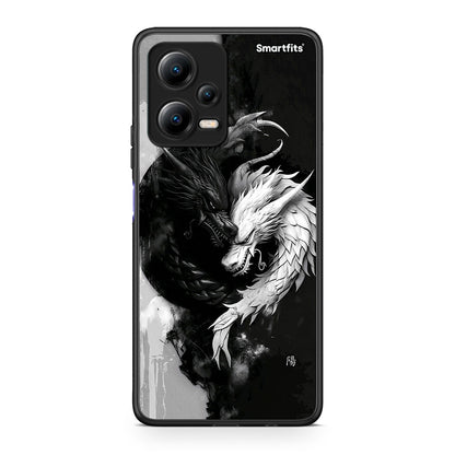 Θήκη Xiaomi Poco X5 5G Dual Yin Yang από τη Smartfits με σχέδιο στο πίσω μέρος και μαύρο περίβλημα | Xiaomi Poco X5 5G Dual Yin Yang Case with Colorful Back and Black Bezels